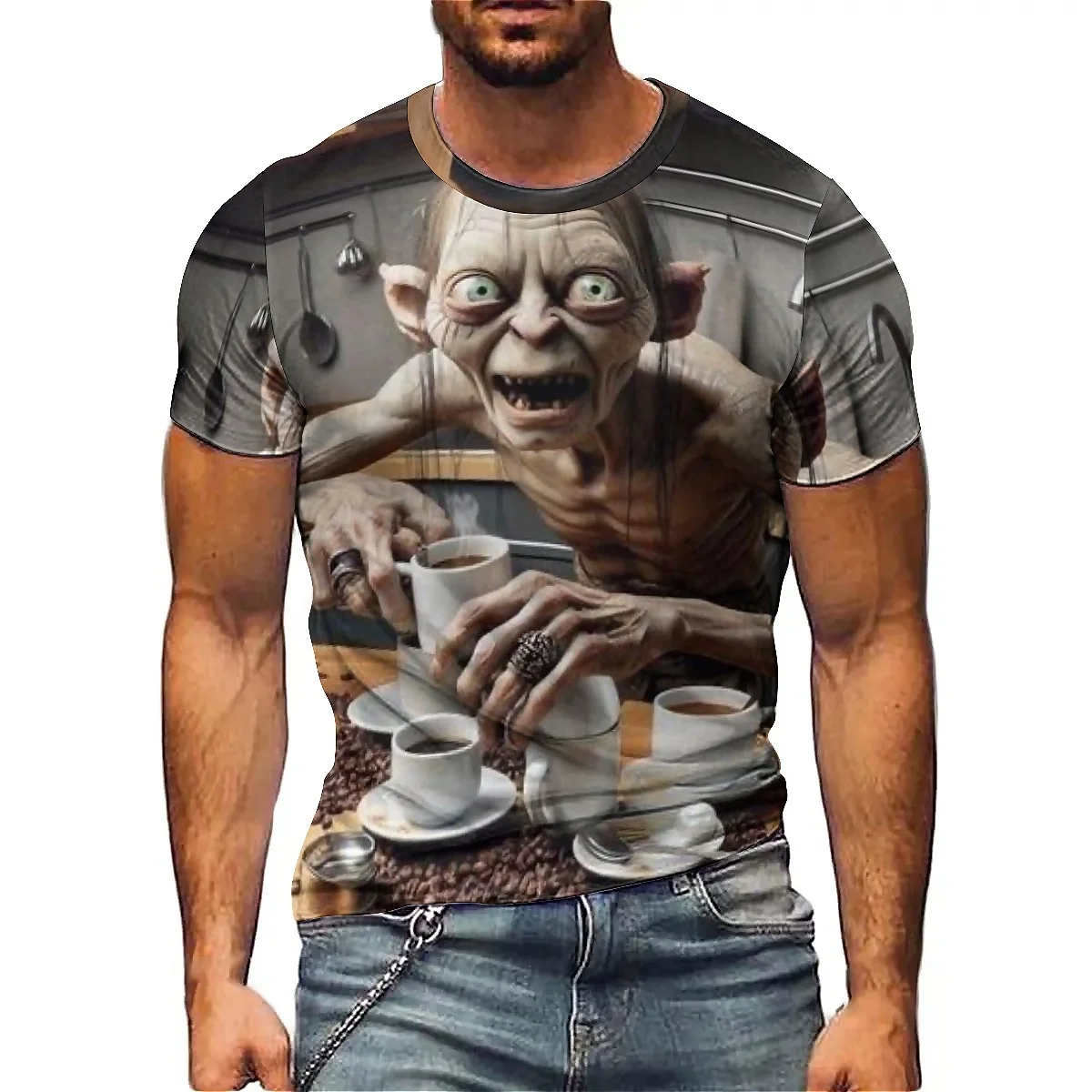 Street Element Men's 3D Printed Short-Sleeve T-Shirt - Men's Top