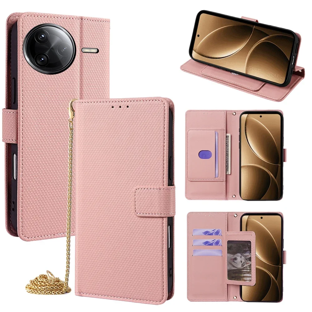 

Detachable Shoulder Strap with Flip Phone Cover for Infinix Hot 60 50 40 20&Zero40&Note 50 40 30&GT 10 Pro with Wallet Card Case