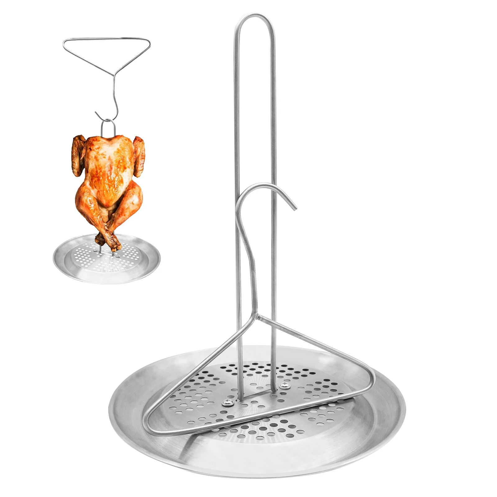 

Removable BBQ Accessory Rack, Vertical Lifting Hook Set Chicken Grill