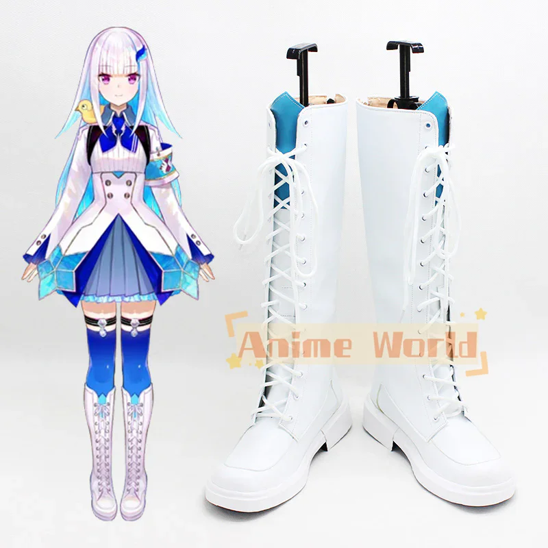 Virtual YouTuber Sanbaka Lize Helesta Shoes Cosplay Boots Halloween Carnival Boots Custom Made