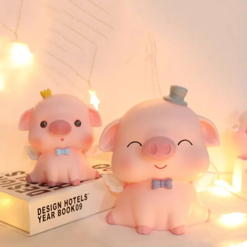 Pig Saving Money Boxes Cute Ceramic Adult Kawaii Family Does Not Open Storage Mystery Piggy Bank Shop Skarbonka Home Products