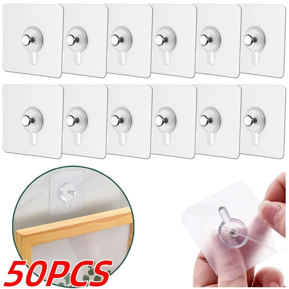 5-50PCS Klebe Haken Kein Stanzen Foto Rahmen Malerei Wand Nagel Wasserdicht Küche Badezimmer Schraube Haken Badezimmer wand Organizer