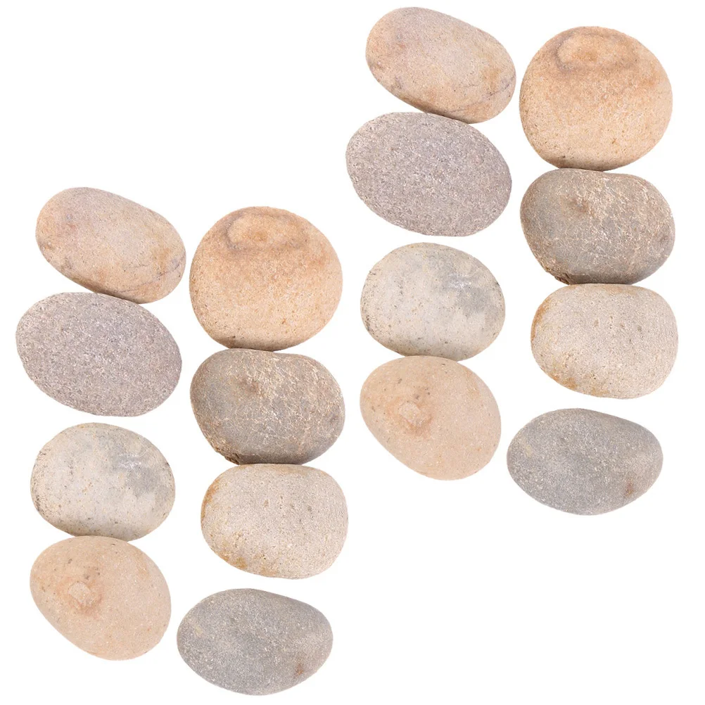 

20Pcs Decorative Smooth Rocks Kids DIY Creative Art Educational Stones for Parent Child Activity Multi-Use