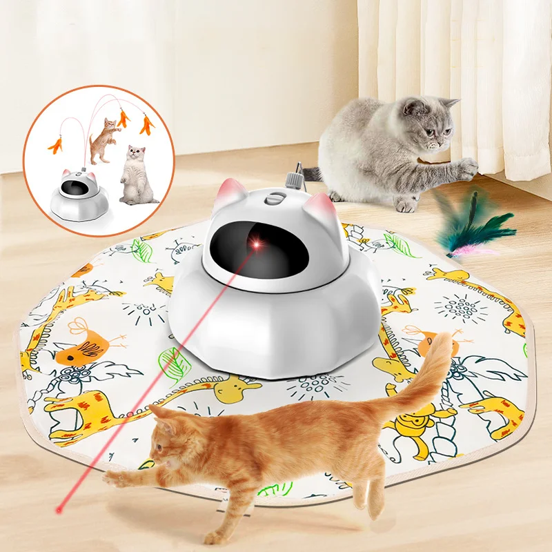 Cat Teaser Automatic Infrared Laser Cat Teaser Intelligent Interactive Stick Smart Pet Cat Laser Toy Pet Products