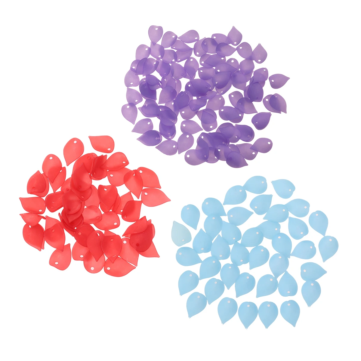 

560pcs Plastic Petals Blue Frosted Acrylic Beads For Diy Hair Accessories Jewelry Making Craft Necklace Bracelet Earring