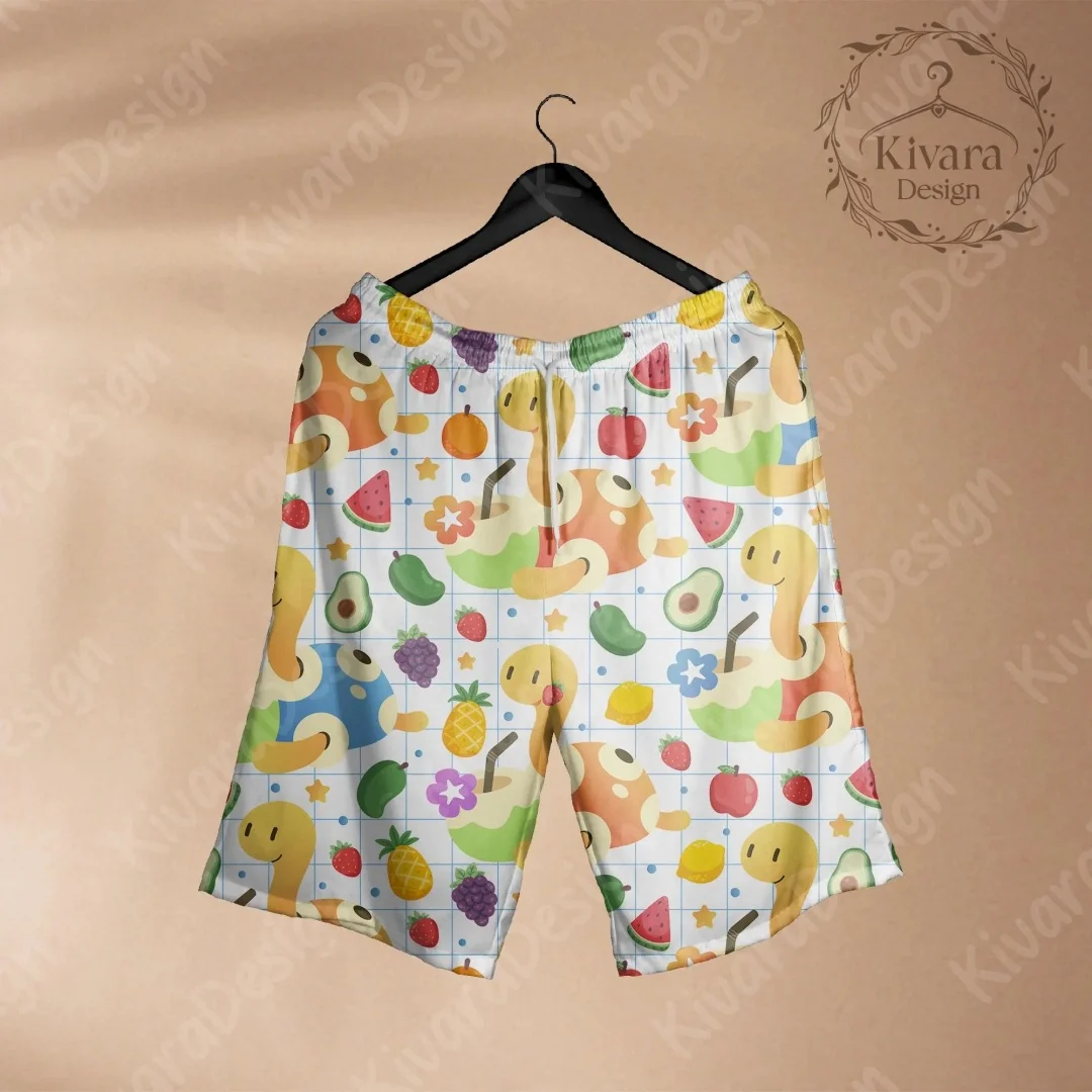 Shuckle Fruit Hawaiian Shirt Pokémon Anime graphic T-shirt Summer Sports Men's T-Shirt Kid's Clothing Tee Y2k Woman ﻿