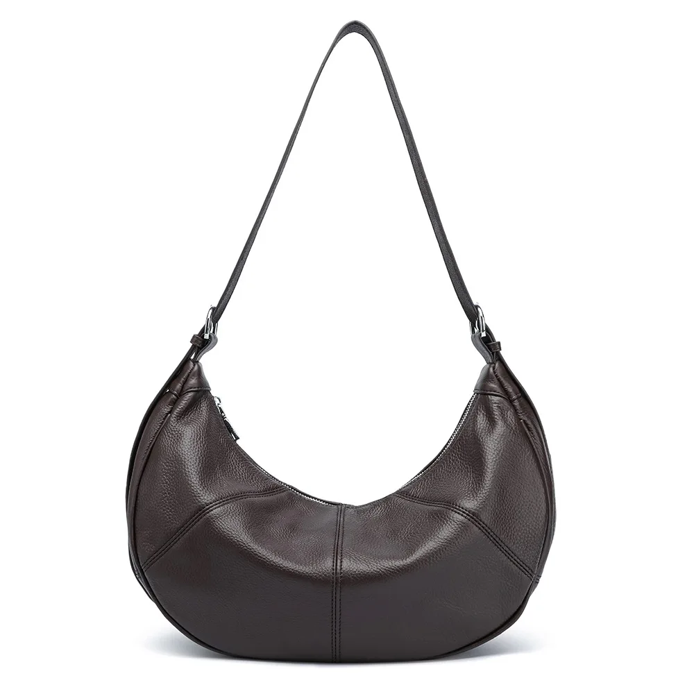 Solid Color New High-end Large Capacity Retro Soft Dumpling Trendy Single Shoulder Crossbody Fashionable Single Shoulder Bag