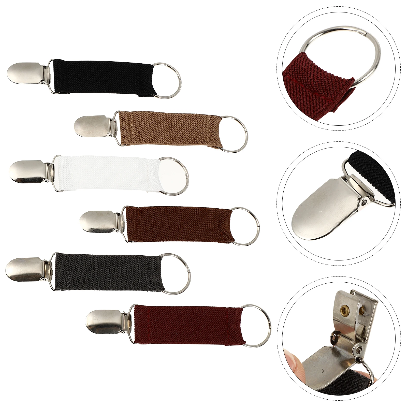 

6pcs Headband Clips Elastic Alloy Material Adjustable For Gloves Mittens Outdoor Travel Portable Hat Clip For Caps