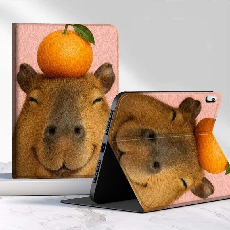 

Capybara green backpack For Samsung Galaxy Tab S11 S10 S9 S8 A8 A9 A11 10.9 8.7 10.1 Plus Tablet Case