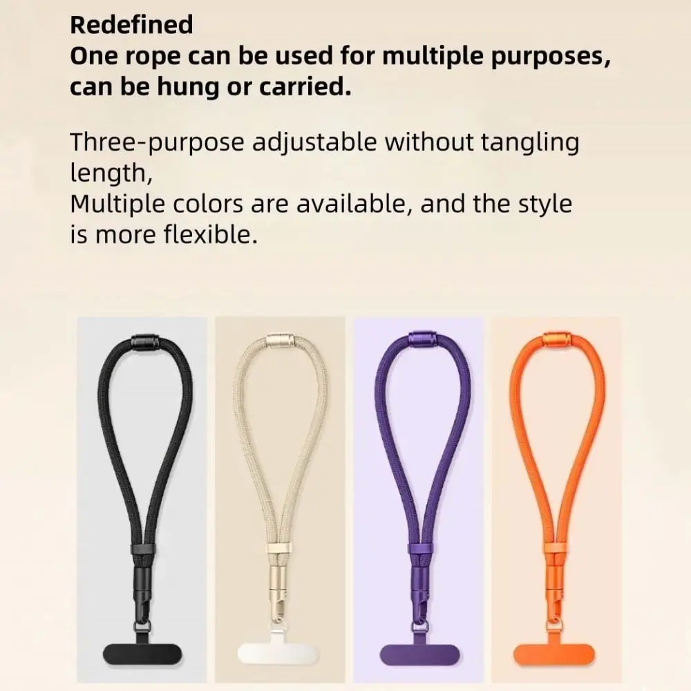 

Switchable Mobile Phone Lanyard Neck Hanging Adjustable Length Crossbody Phone Strap Anti-Lost Detachable 3-in-1 Phone Chain