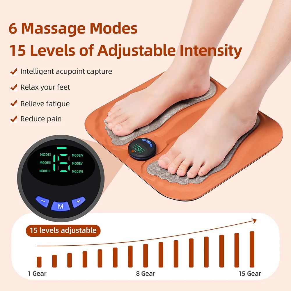 Smart 3D Foot Massage Pad Feet Massager Improve Blood Circulation Foot Massager Relax Muscles Slim Legs Rechargeable Foot Pad