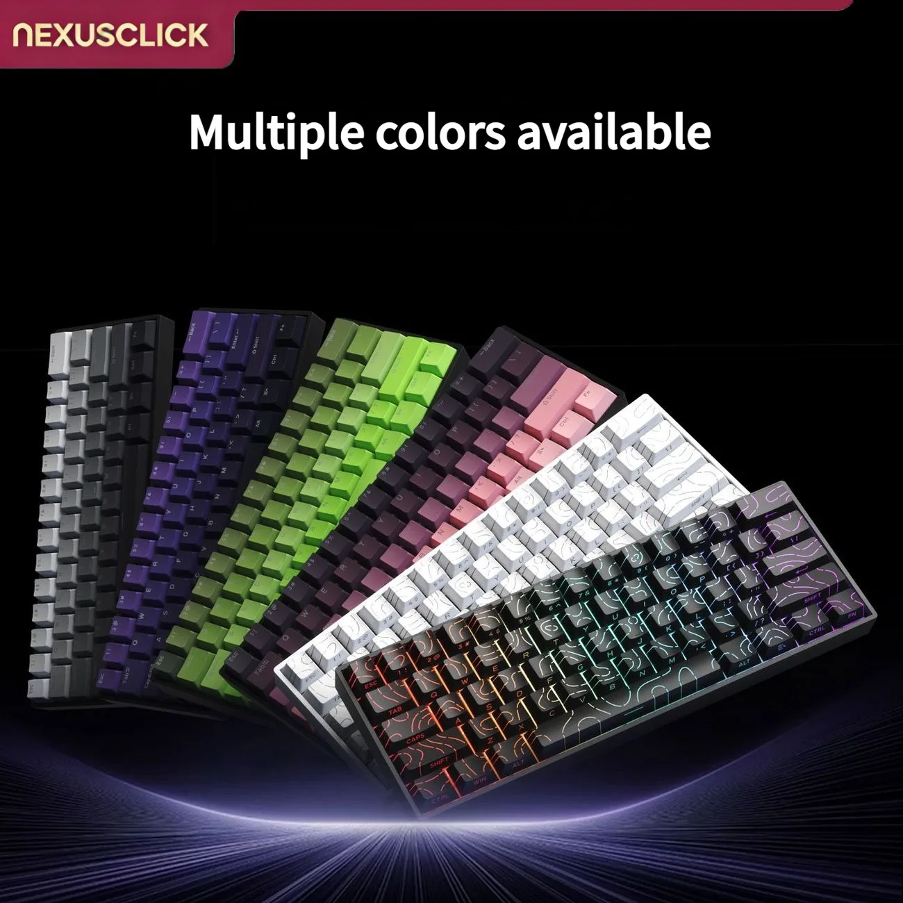 NexusClick 61 Keys Magnetic Gaming Keyboard, Mechanical Wired for Pro Esports,Hot Swappable RGB Backlit PBT Keycaps for PC Gamer