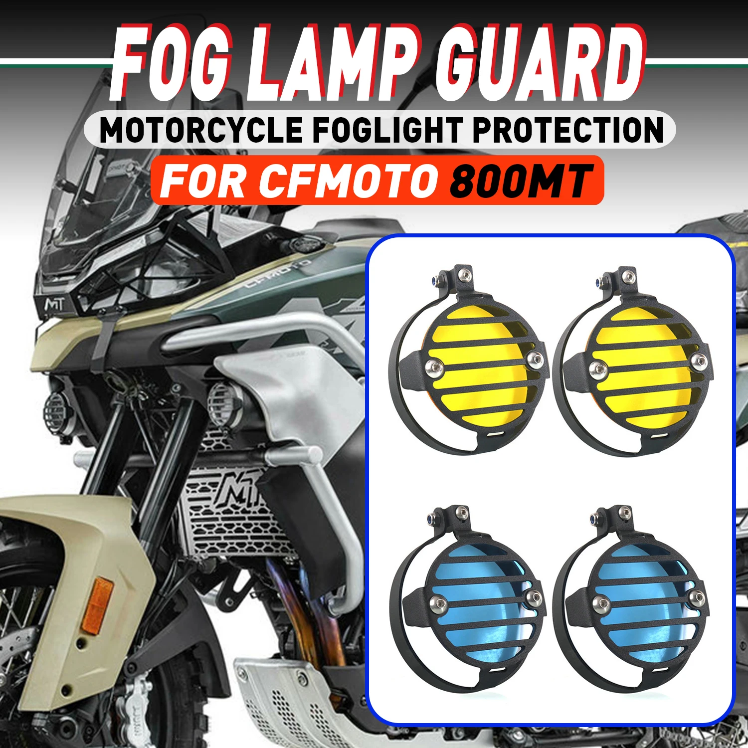

For CFMOTO 800MT 800 MT 2021-2023 New Motorcycle Aluminium Foglight Lamp Cover Protector Fog Light Guard Protection Spotlight