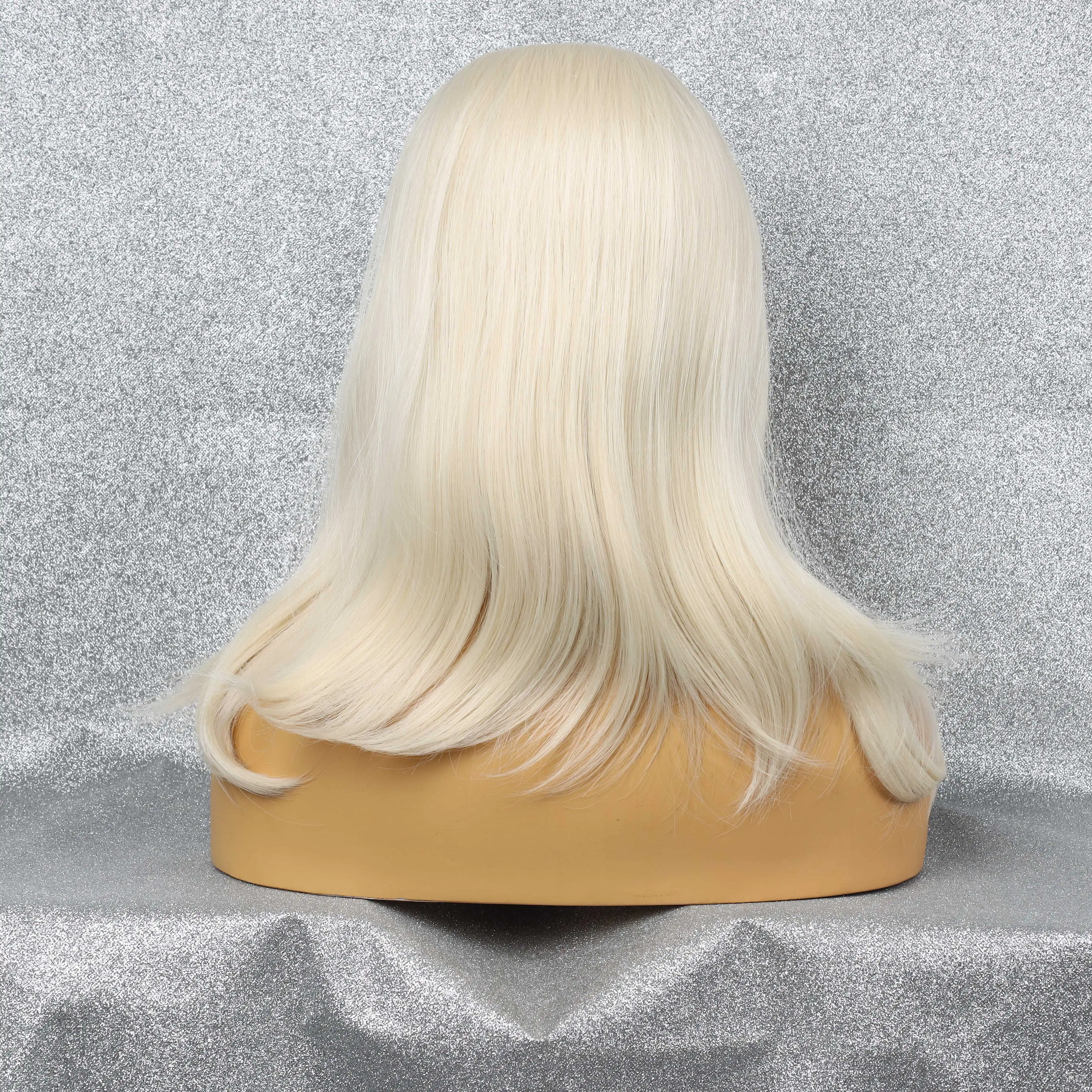 Fiber Synthetic Front Lace Comfortable Breathable White Small Roll Wig Heat Resistant Glue-free Non-fading Ball Cosplay Wig