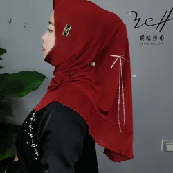 2024 Tassels Decor Muslim Girls Hijab Fashion Party Scarves