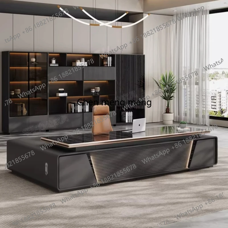 

Light luxury and high end feel office table Computer desk Room desks bureaux de travail Desk organizer office furniture