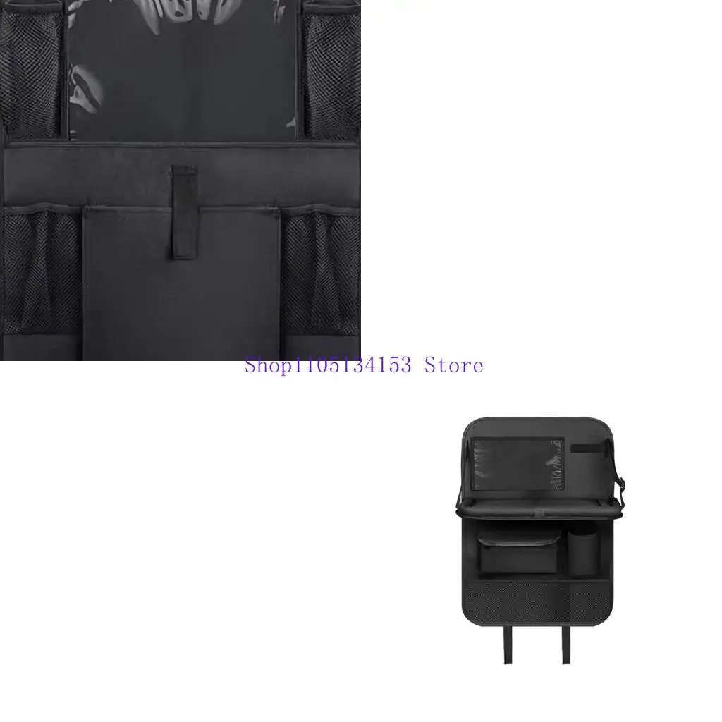 hg89 Universal Car Seat Back Organizers With Multiple Pockets Waterproof Oxford Fabric For Family Travel Storage Solution