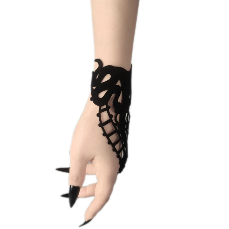 

Vintage Punk Hand Chain Rings Bracelet Finger Rings Bracelets Hand Chain Jewelry N7YF