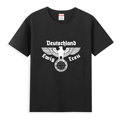 2024 Men T Shirt Casual Imperial Eagle Eternal Loyalty Iron Cross German Empire T-shirt Graphic Oversized Streetwear S-3XL