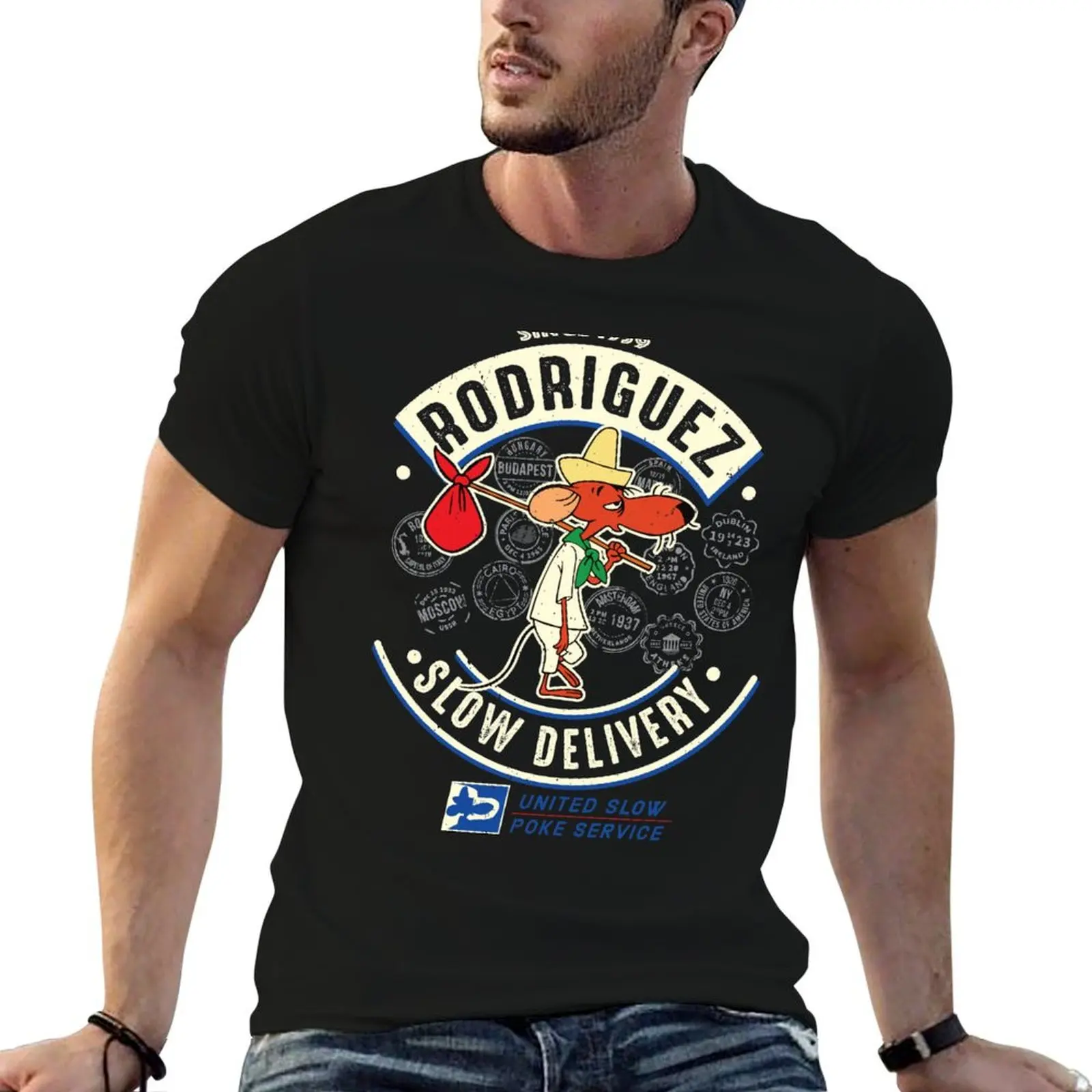 Slowpoke Delivery Service T-Shirt Holiday Party T-Shirt for Men