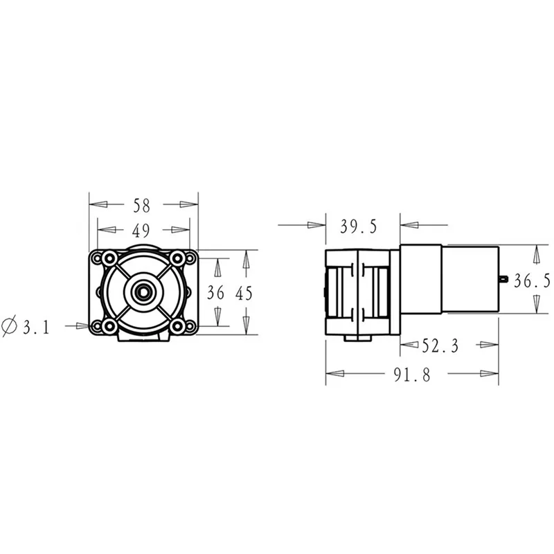 Bomba peristáltica de flujo G928, elevación de 500M/Min = 5M, bomba dosificadora peristáltica fácil de instalar, bomba de vacío de tipo plano de 24V