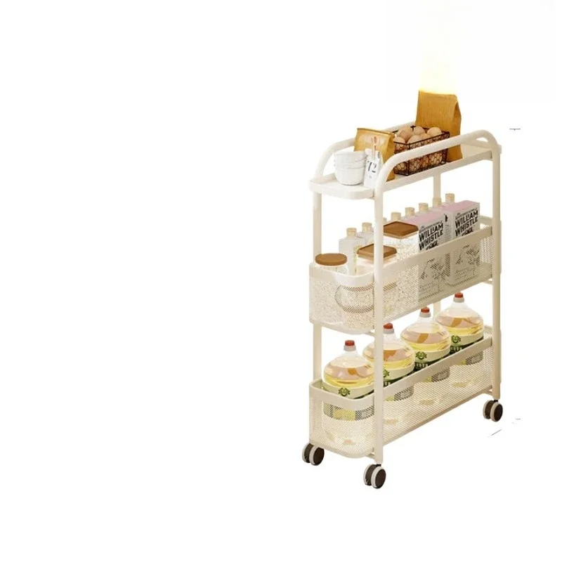 

Kitchen rack floor narrow cabinet gap household