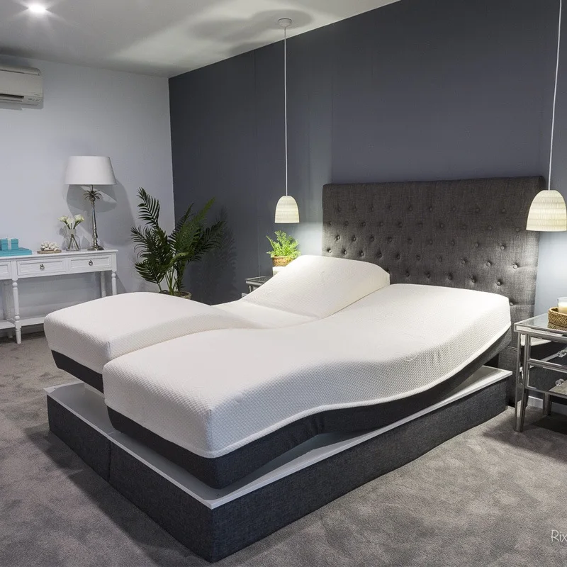 

Multifunctional adjustable electric lift intelligent massage mattress double memory foam