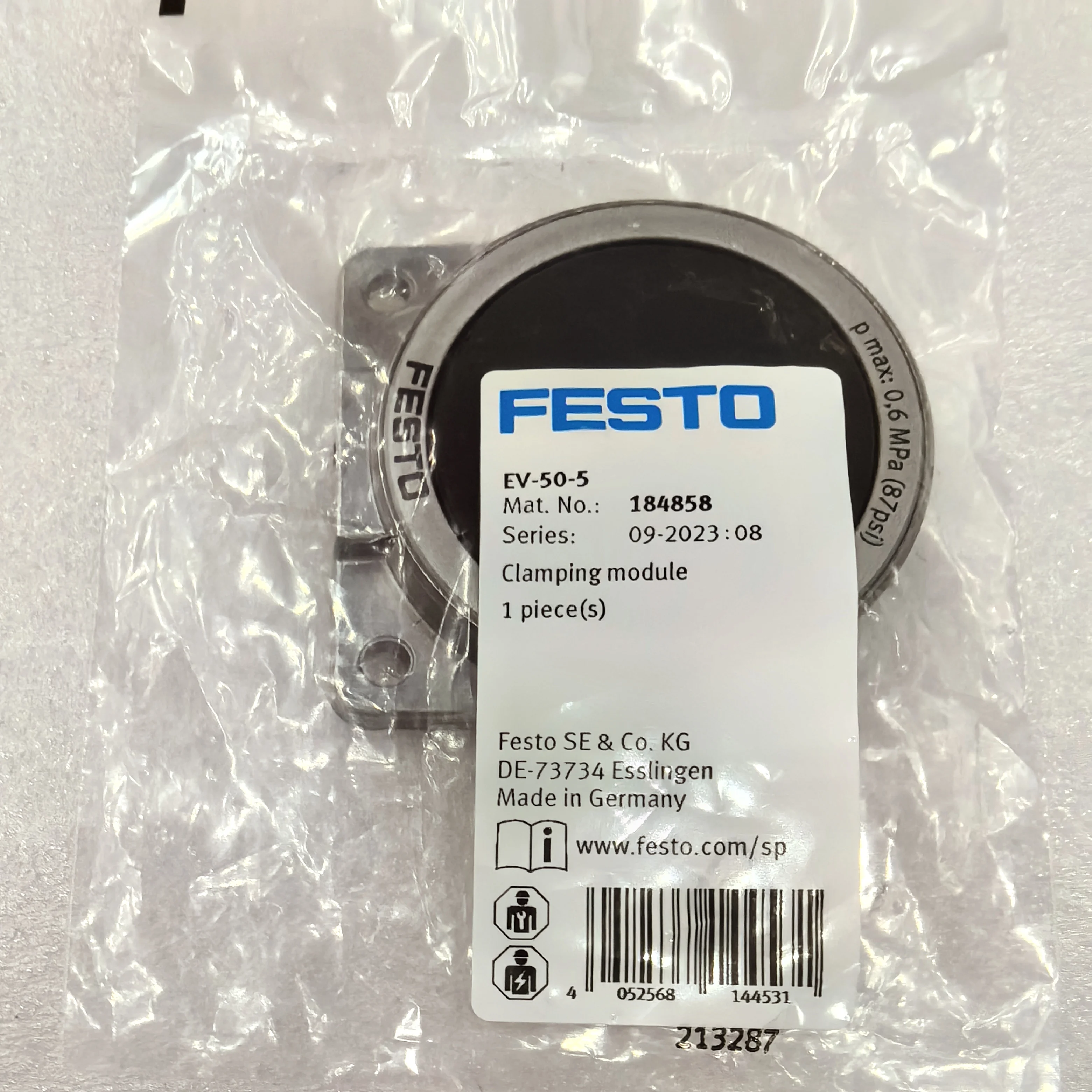 Festo EV-12/16/20/25/32/40 150681 150682 150683 150684 150685 184857 184858 184859  Diaphragm clamping cylinders module