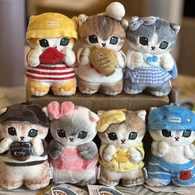 Mininstants-Mofusand authentique Kawaii Shlavabo Cat, One -du-Status Series, Plush Butter Pendant, Cute Backpack Pendant Keychain, 13cm