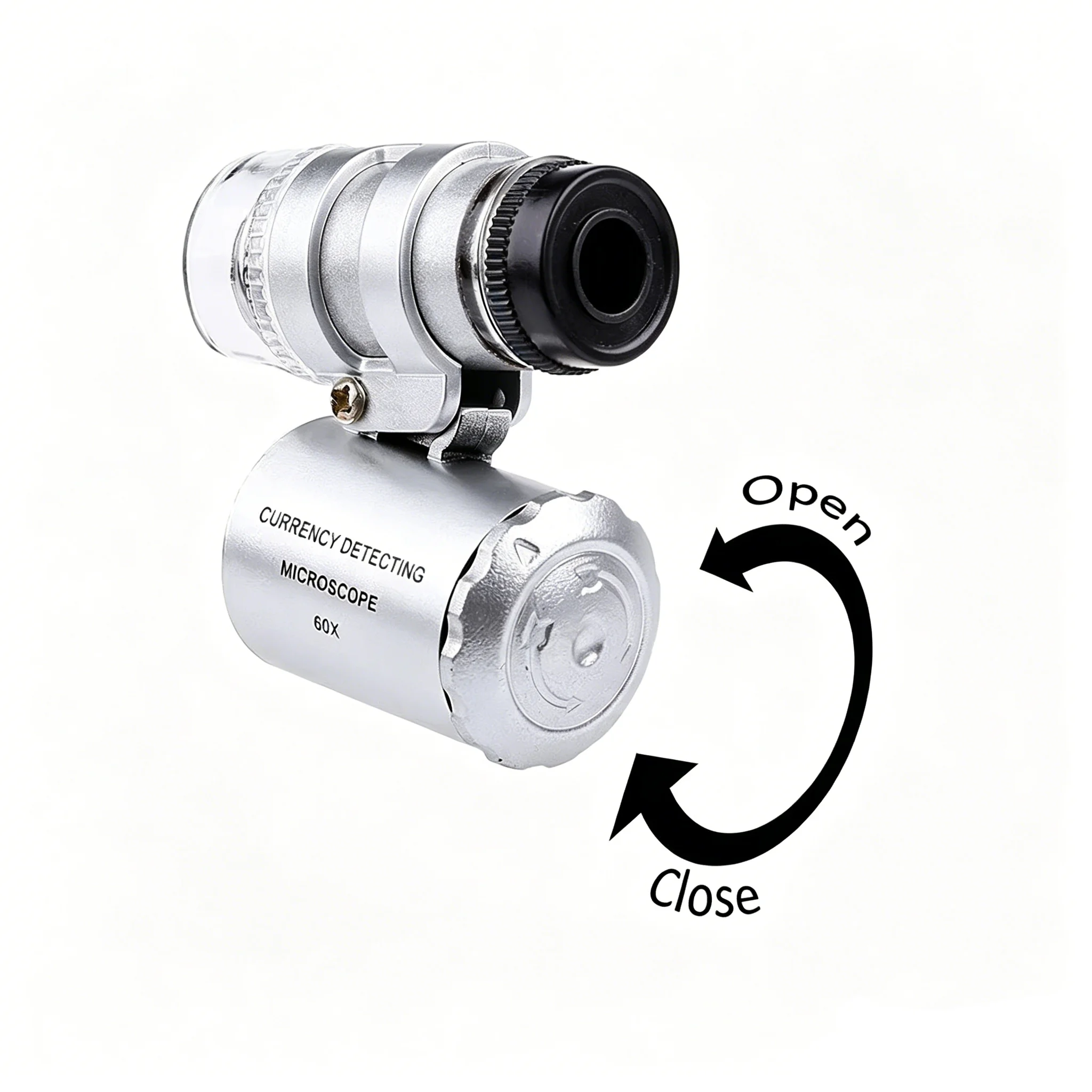 Mini 60X Mikroskop LED Juwelier-Lupe UV-Währungsdetektor Tragbare Lupe Vergrößerungsglas Lupe für Edelsteine – Detail 7