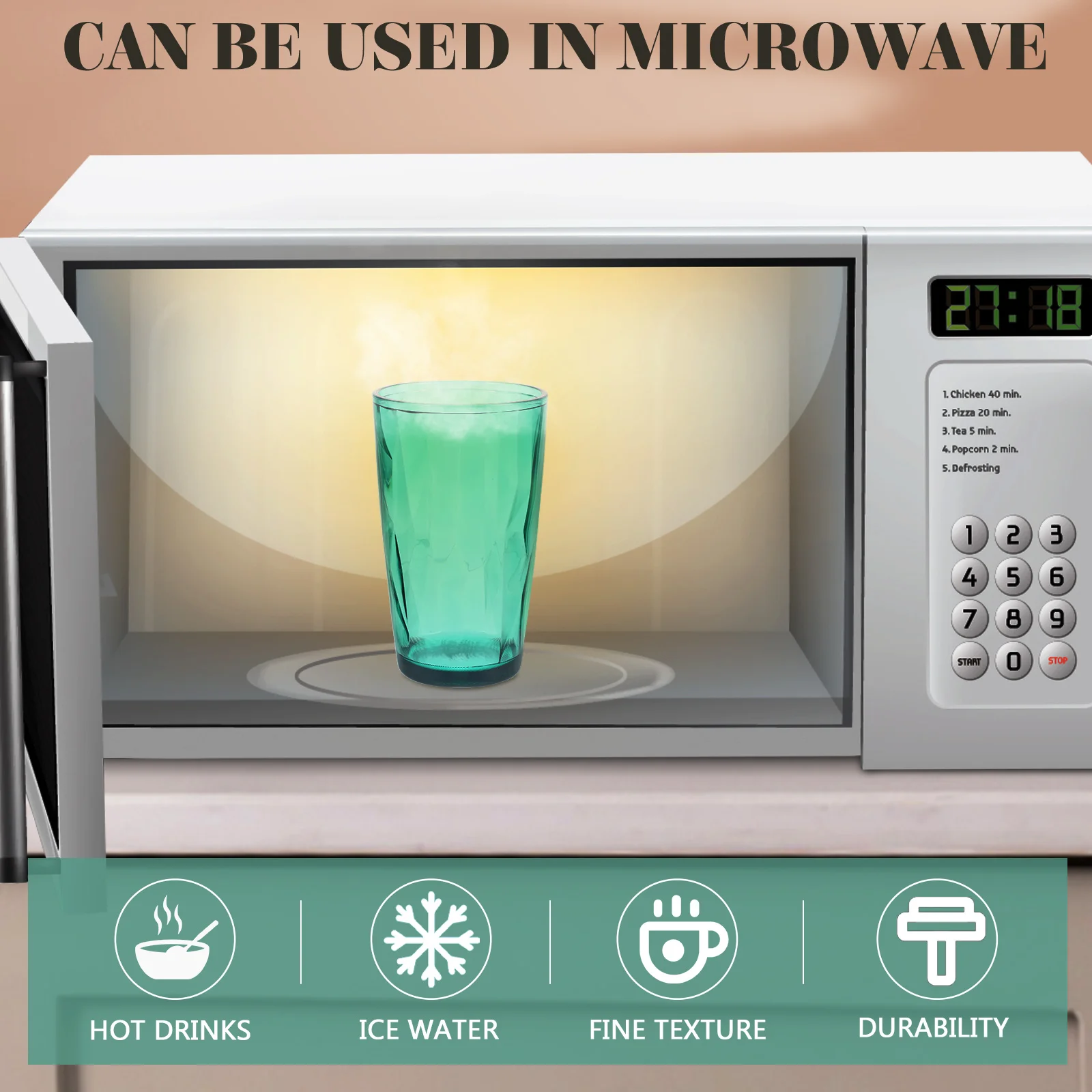 

Acrylic Milk Mug High Temperature Resistant Clear Transparent Cup for Home Office Party Multifunctional Drink Cup Coffee Tea