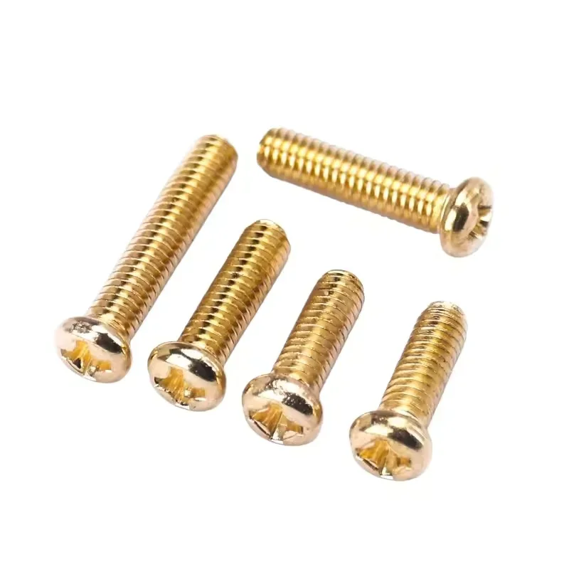 Vergoldete Kreuzschlitzschrauben aus Kohlenstoffstahl mit rundem Kopf, M3, M3,5, M4, metrische Bolzenlänge 4–20 mm – Detail 6