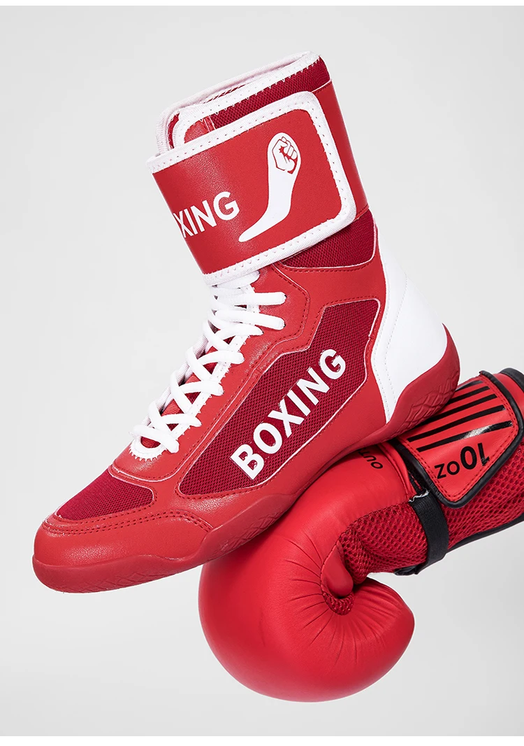 Mens Boxing Boots Quality Fighting Athletic Breathable Fighting Sneakers Casual Slip Resistant Gear Wrestling Boots