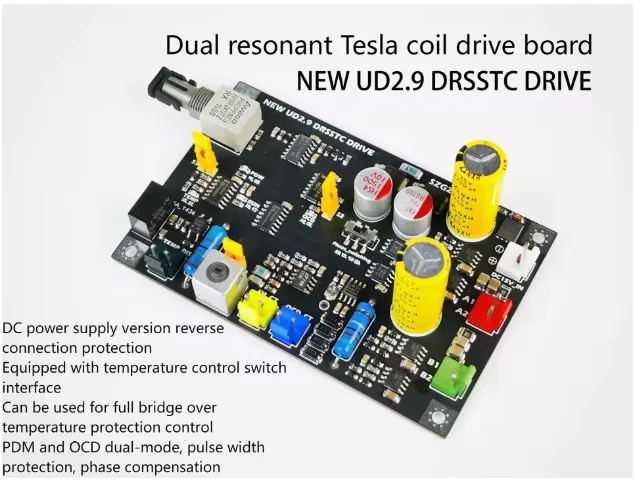 DRSSTC UD2.9 Phase Shift PDM Mode Dual Totem Driver Board Tesla Coil Artificial Lightning Accessories