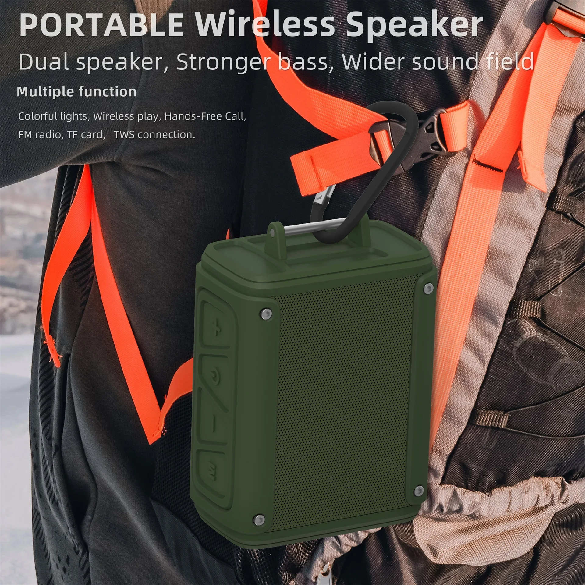 Sound Box Speaker Portable Bluetooth-compatible Loudspeaker Wireless Stereo Subwoofer Support TWS Radio TF Call for Outdoor