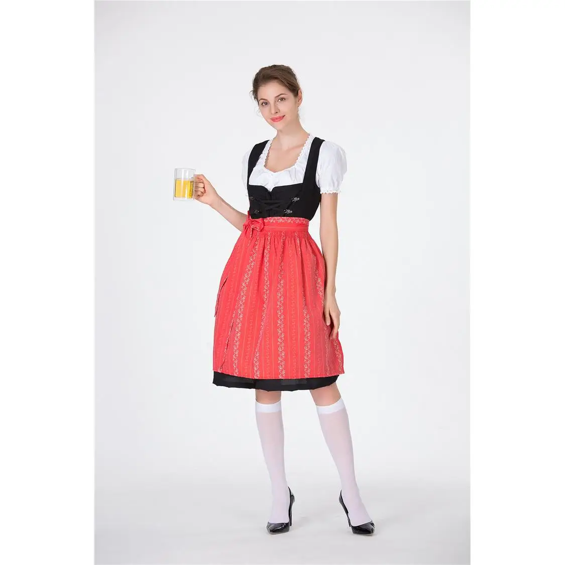 

Новый Хэллоуин Beer Girl Dr a Stage Performance Костюм Горничная orm Хлопок 00% Женская Faion Stage Performance Cl...