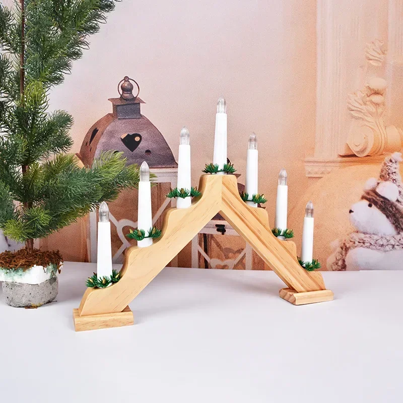 

Christmas candle arch European bridge light battery box light candle light ornaments creative Christmas decoration