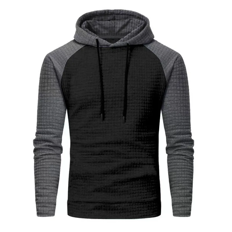 Spring and Autumn New American Men's Colored Small Checkered Sweatshirts Casual Slim Hoodies