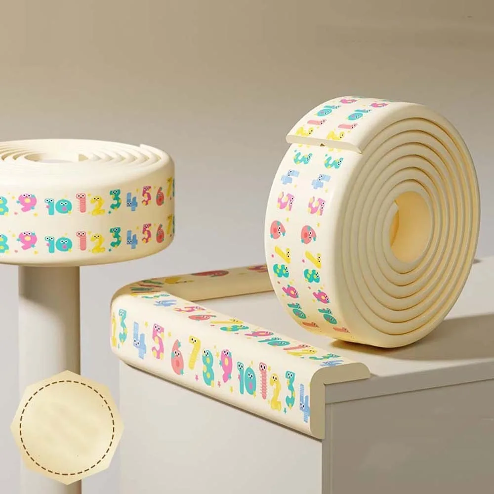 

Double-sided Tape Baby Anti-collision Strip Soft Cartoon Table Corner Protective Cover Pink Bear NBR Edge Corner Windows