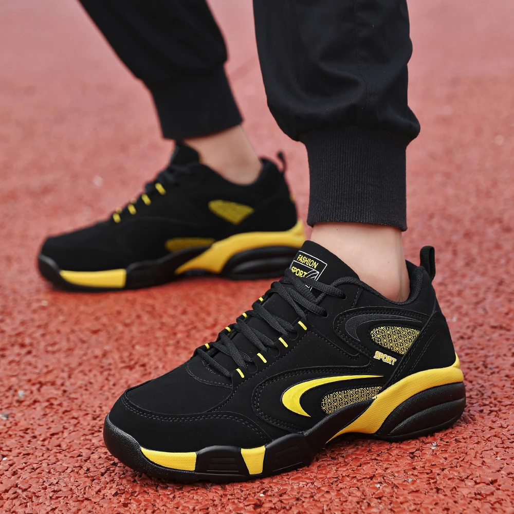 Trendige Farbblock-Sneaker für Herren in Übergröße, bequeme, rutschfeste, lässige, langlebige Schnürschuhe für Outdoor-Aktivitäten für Herren – Detail 16