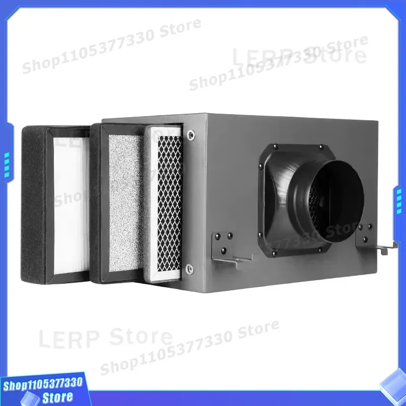 H14 HEPA Heavy Duty Inline Fresh Air Filter Box for Commercial Industrial Ventilation System Metal Housing Dust Removal