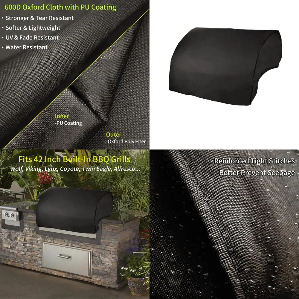 

42 Inch Outdoor BBQ Grill Cover, Water Resistant Elastic Fit, 1 Pack Protective Cover