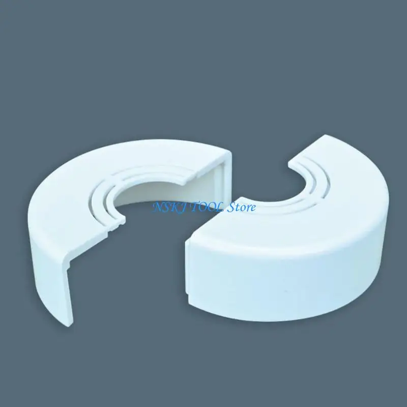 L8RC 10PCS ABS Shower Fixture Covers Styles Hide Pipe Easy Maintenance