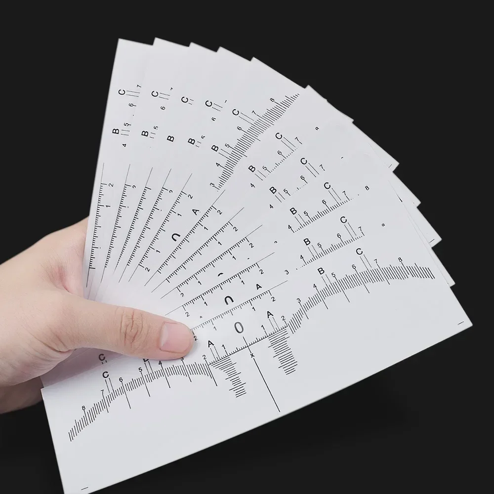 

100 шт., одноразовые тату-линейки для бровей