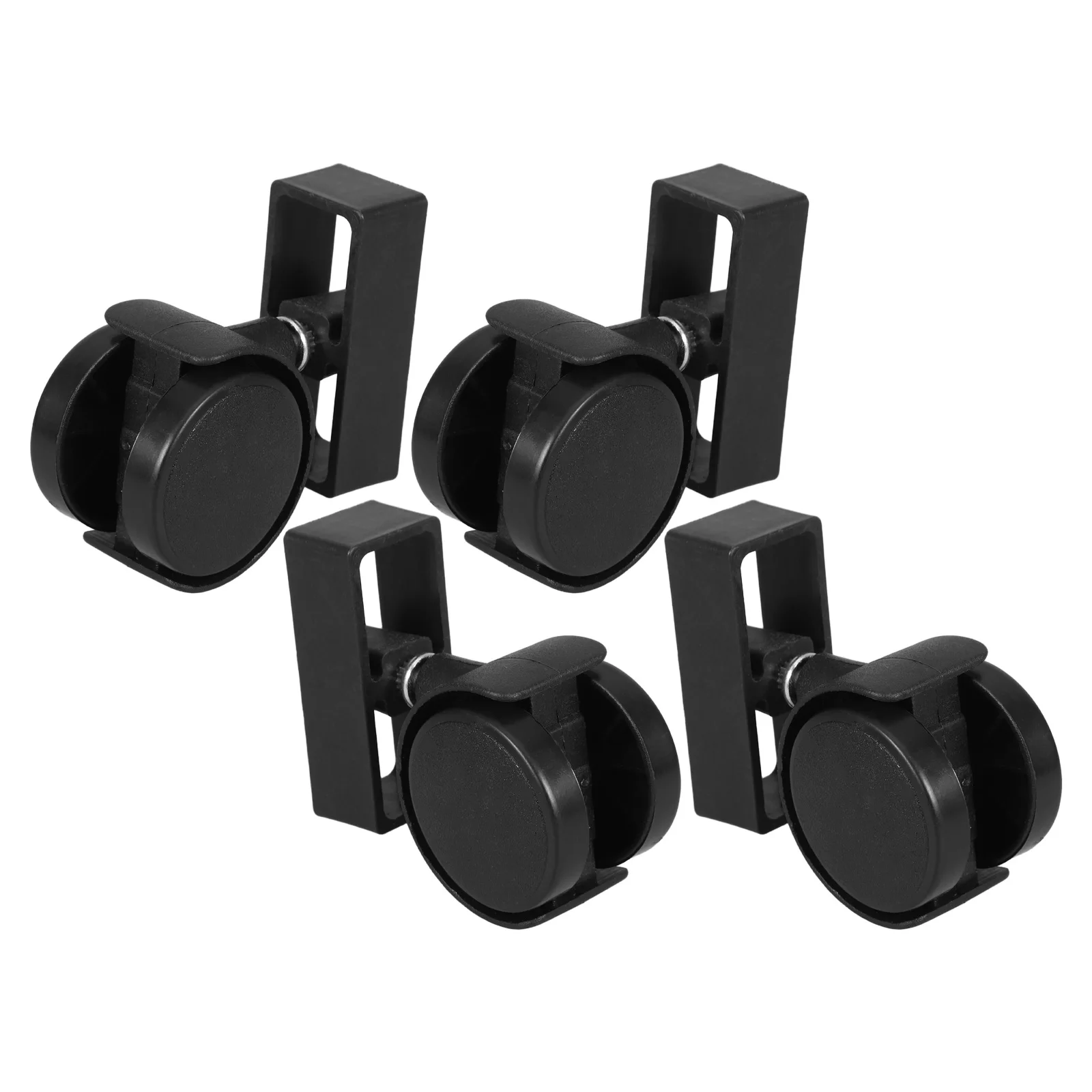 

4 Pcs Balcony Vegetable Box Accessories Base Wheel Cart Black Planter Rolling Pallet Plant Casters Outdoor Flowers Pot