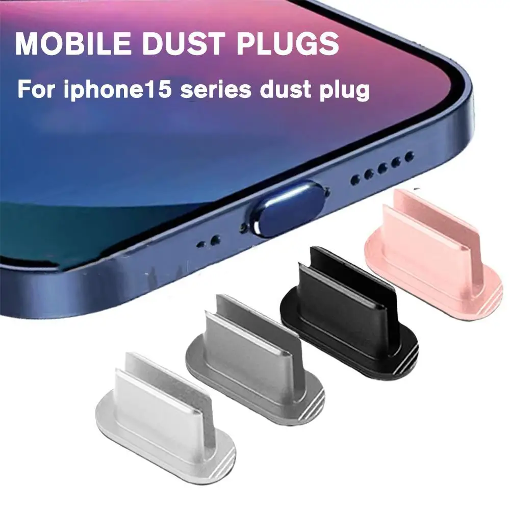 Metalen Antistofplug Voor Iphone 15/15pro/15 Pro Max / 15Plus Oplaadpoortstekkers Voor Mobiele Telefoon Beschermkap Stofpluggen