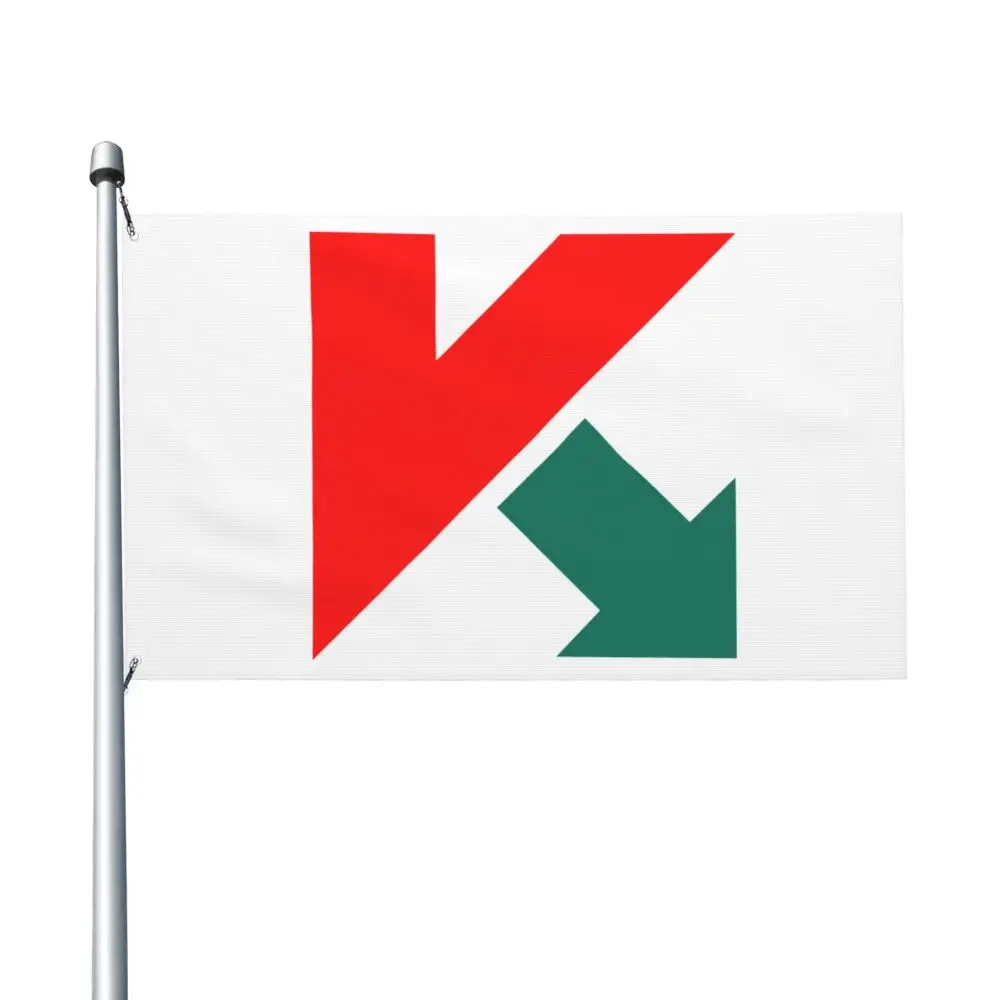 جديد Kaspersky مزدوج الوجهين راية نسيم العلم حديقة العلم الزخرفية العلم حزب راية 3x5FT (90x150 سنتيمتر)