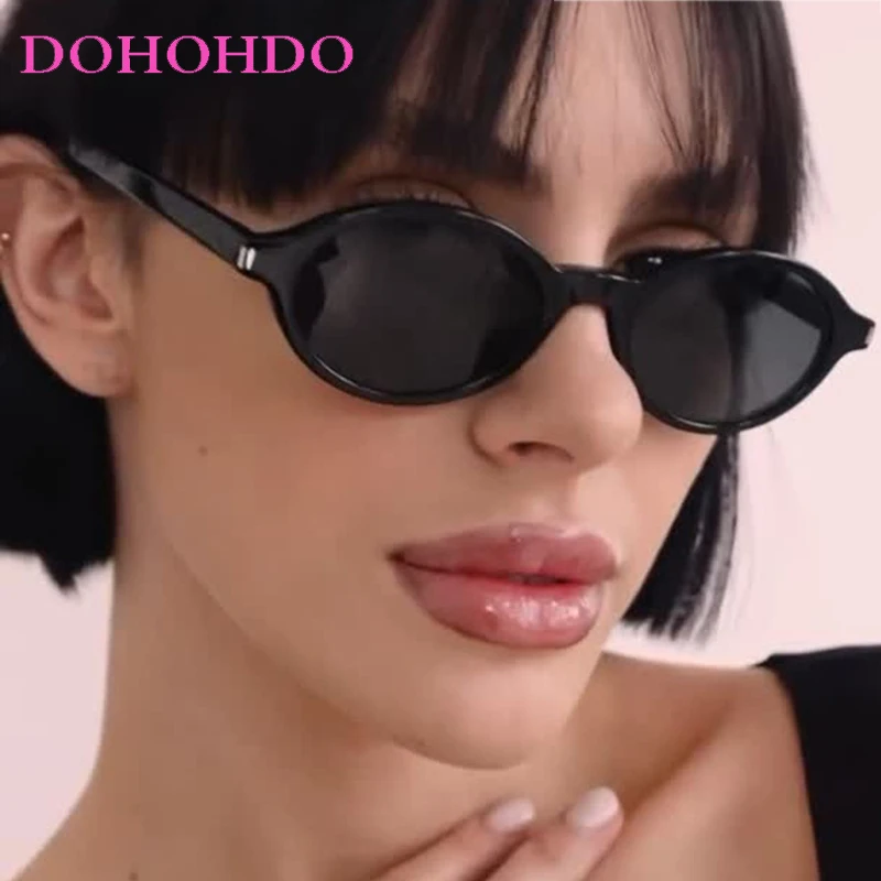 

Vintage Trendy Rice Nail Oval Sun Glasses Women Men Brand Designer Outdoor Sunglasses Summer Traveling Driving Eyeglasses UV400