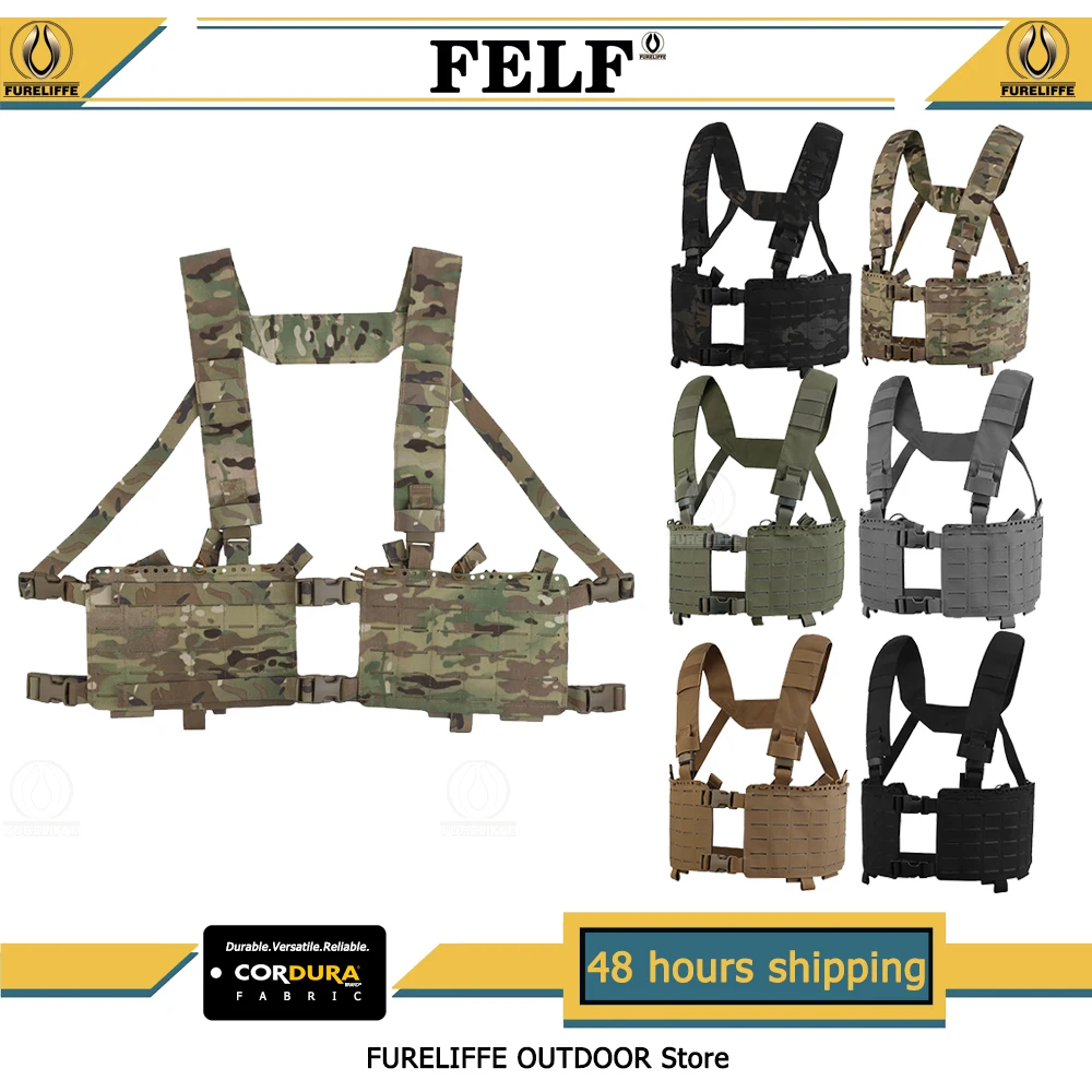 Outdoor Hunting Universal Bulletproof Vest Extension Kit for Split Tactical Chest Mount Front Plate MOLLE/Tactical Accessories