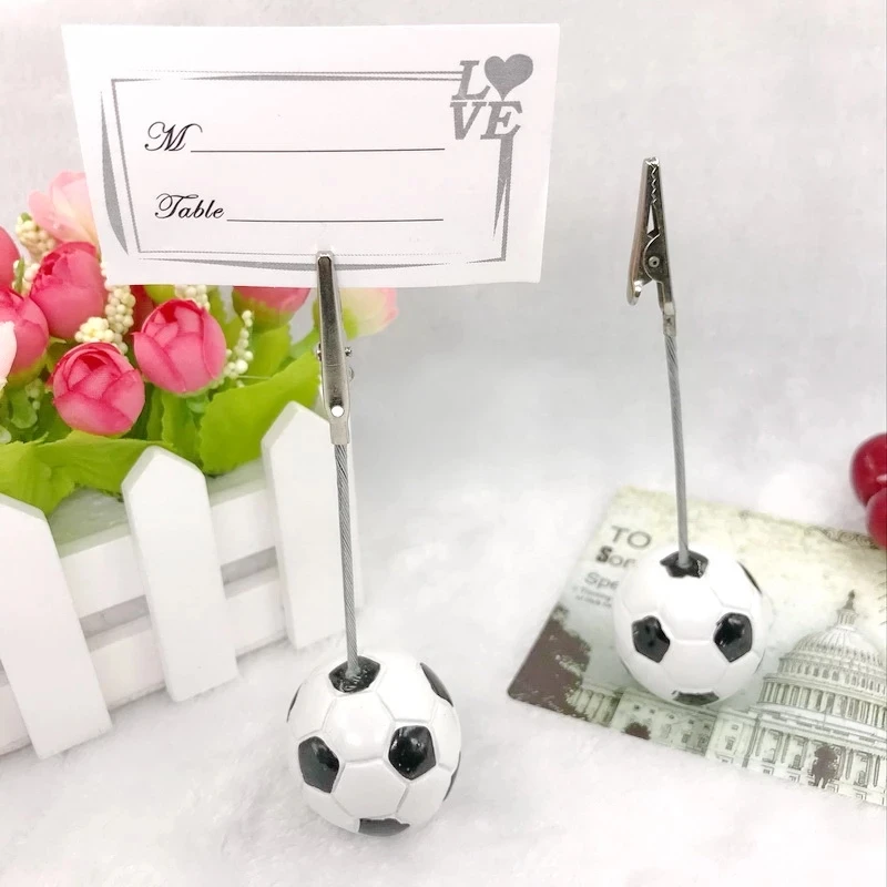 Sport Party Accessories, Football Place Card Holder, Soccer Card Holders, Unique Wedding Table Decoration Favors, 12Pcs